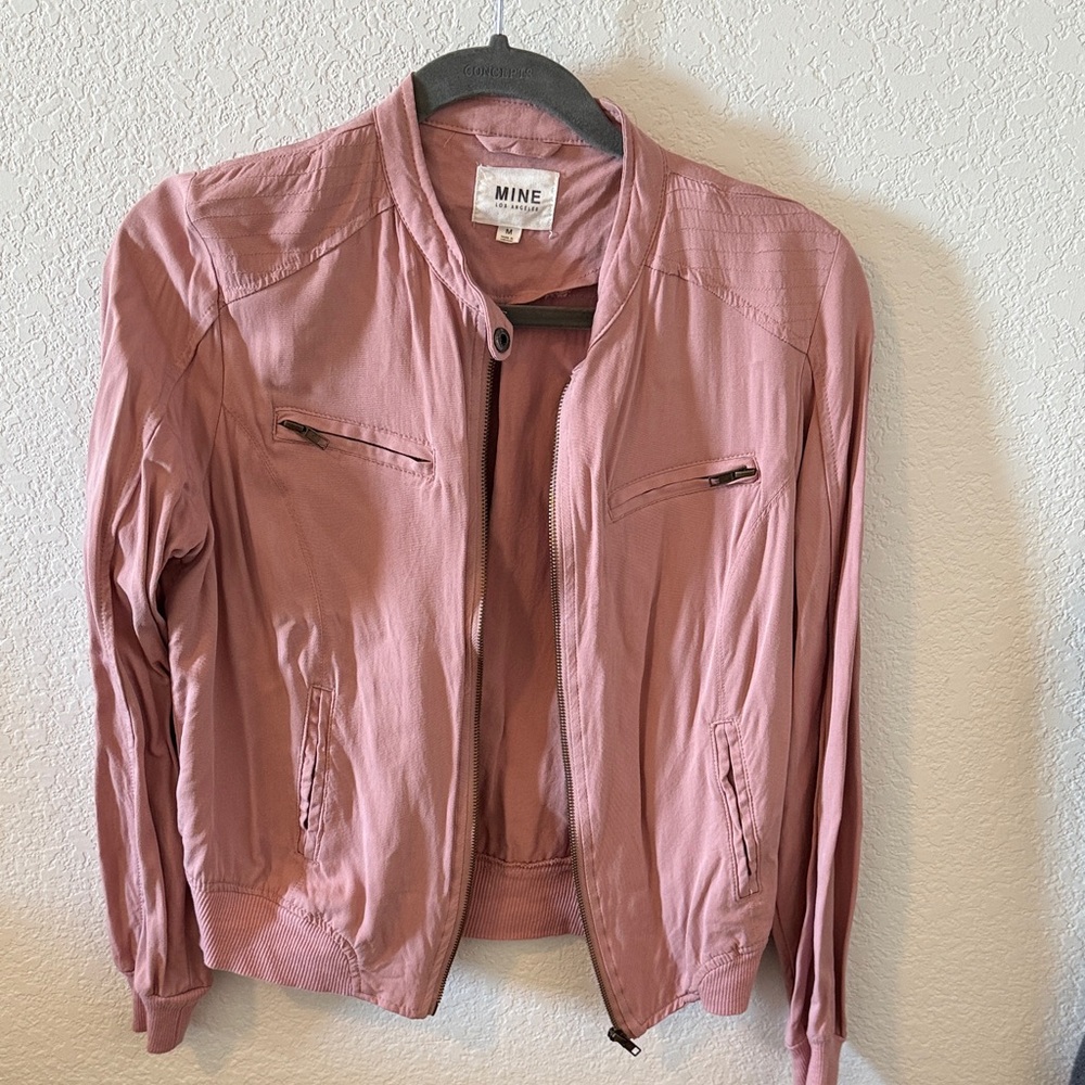 MINE Women's Dusty Rose Bomber Jacket